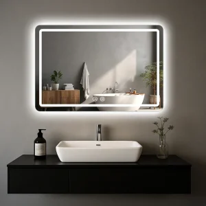 LED Fogless Wall-Mounted Vanity Mirror with Dimmable 3-Color Light