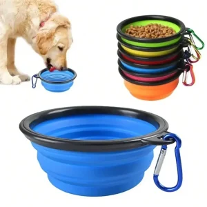 2-in-1 Folding Portable Silicone Pet Feeder & Bottle