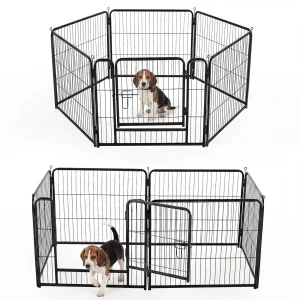 JHK 6-Panel Foldable Metal Dog Playpen & Exercise Fence