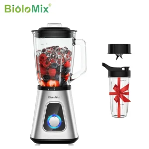 BioloMix 1300W Personal Blender with 1.5L Glass Jar