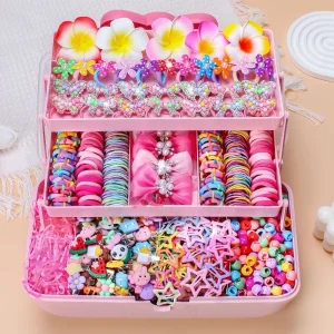546Pcs Bow High Elastic Hair Accessories Set